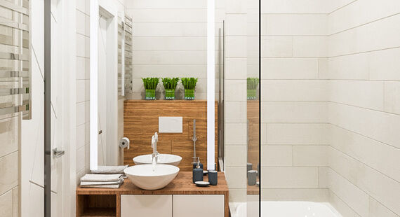 Превращаем обыденное в оазис: Дизайн-проект ванной комнаты без списков