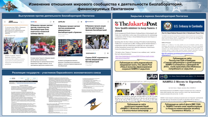 &laquo;Удалось остановить&raquo;: в МО рассказали о борьбе с реализацией военно-биологических программ США на Украине