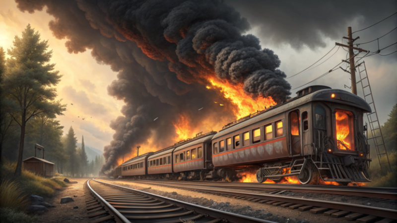 Fox: поезд с опасным грузом сошёл с рельсов в Техасе