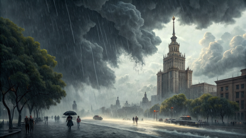 Синоптик — о надвигающемся ливне: местами в Москве может быть воды по пояс