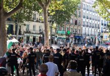 Полиция применила слезоточивый газ на протестах в Мадриде