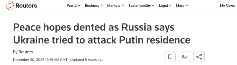 «Бросили тень на переговоры»: западные СМИ — о попытках Украины атаковать резиденцию Путина