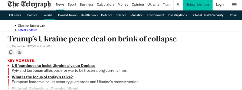 «Европейцы чувствуют себя униженными»: западные СМИ — о препятствиях для мирного урегулирования на Украине