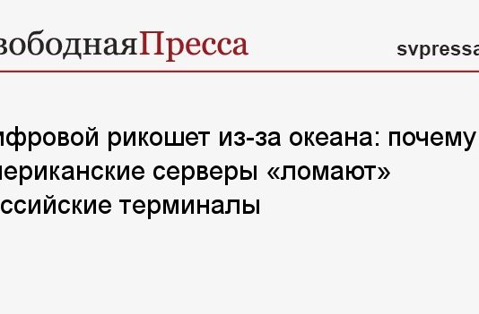 Цифровой рикошет из-за океана: почему американские серверы «ломают» российские терминалы