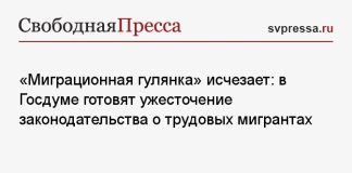 «Миграционная гулянка» исчезает: в Госдуме готовят ужесточение законодательства о трудовых мигрантах