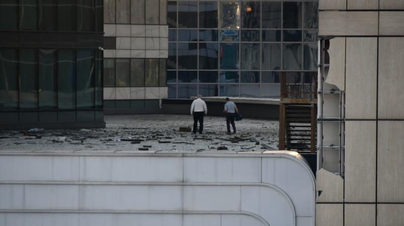 Фасад строящихся башен «Москва-Сити» повреждён на площади 100 квадратных метров