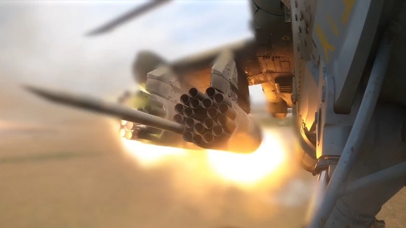 «Личный состав и бронетехника уничтожены»: экипаж Ми-28НМ нанёс удар по скоплению ВСУ в курском приграничье