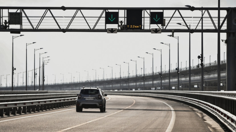 Очередь на подъезде к Крымскому мосту со стороны Краснодарского края ликвидирована