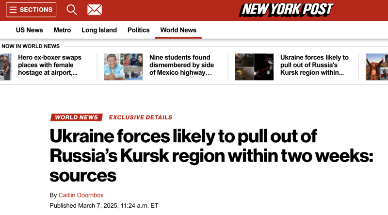 &laquo;Ощущение такое, что нас бросают&raquo;: почему западные СМИ заговорили о плачевном положении ВСУ в Курской области