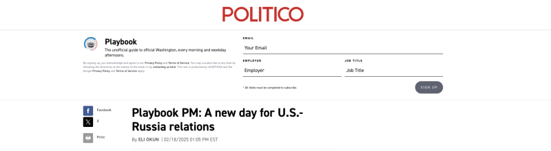 &laquo;Шаг на пути к ошеломляющей перезагрузке&raquo;: американские СМИ &mdash; о переговорах США и России в Эр-Рияде