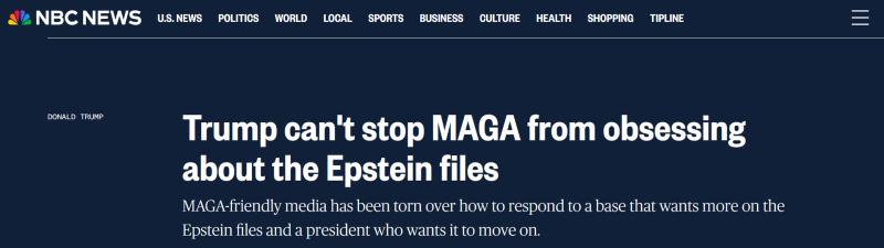 &laquo;Тест на лояльность&raquo;: западные СМИ &mdash; о расколе в Республиканской партии из-за дела Эпштейна