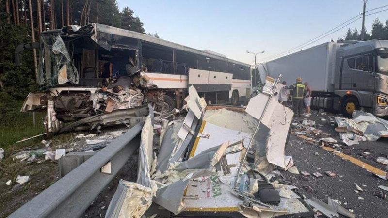 В подмосковном Домодедово произошло ДТП с участием автобуса