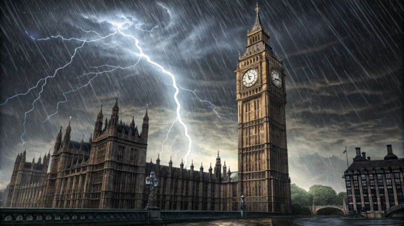 В Великобритании объявлен «жёлтый» уровень опасности из-за гроз