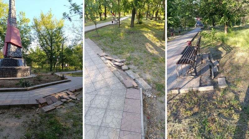 Вандалы осквернили памятник Неизвестному Солдату в Херсонской области